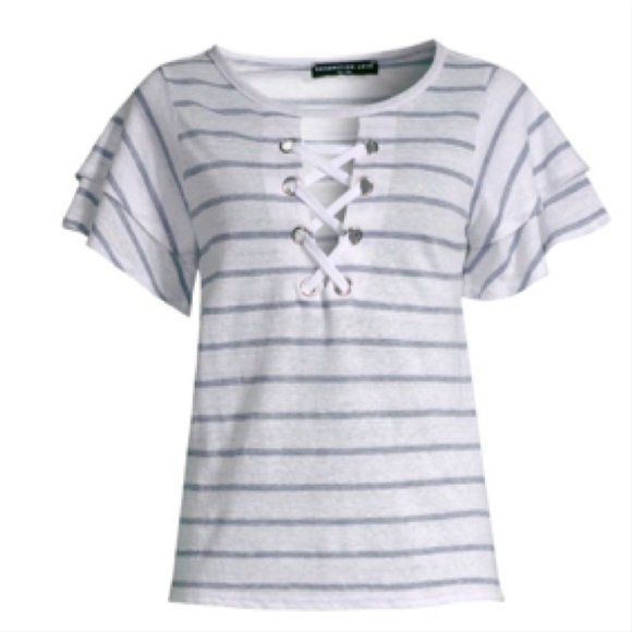 NWT Generation Love Kiki Lace up Tee - Picture 5 of 7